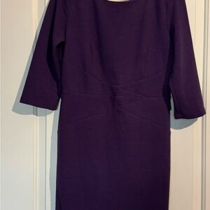 Elegant Long Sleeve Purple Dress